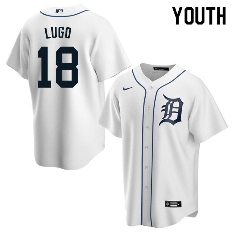 Nike Youth #18 Dawel Lugo Detroit Tigers Baseball Jerseys Sale-White